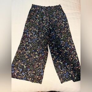 DR2 Floral Wide Leg Pants - Black Multicolor